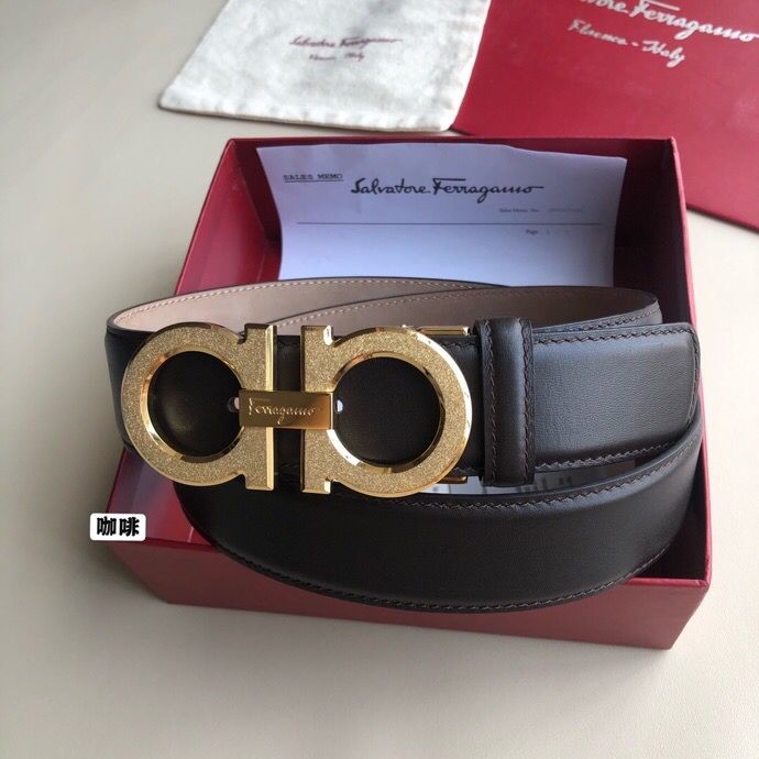 Ferragamo Men s 3.5cm stainless steel metal buckle belt