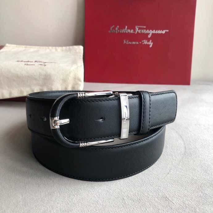 Ferragamo Men s 3.5cm buckle leather Reversible belt