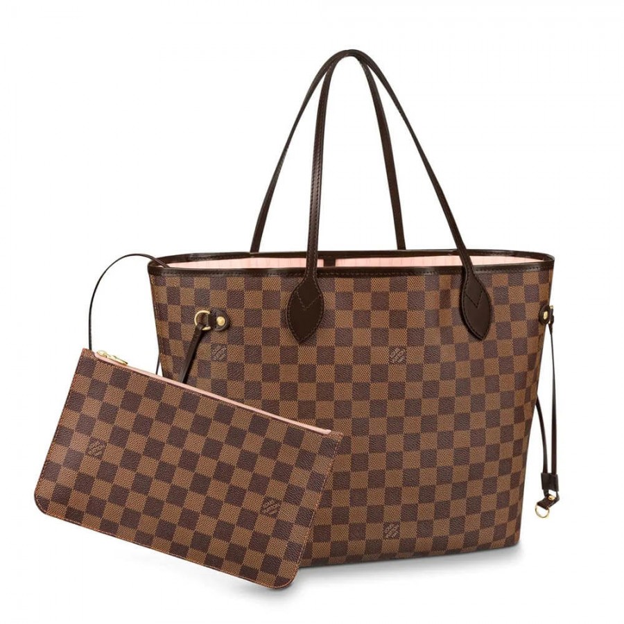 Louis Vuitton Damier Ebene Canvas Neverfull MM N41603 Pink
