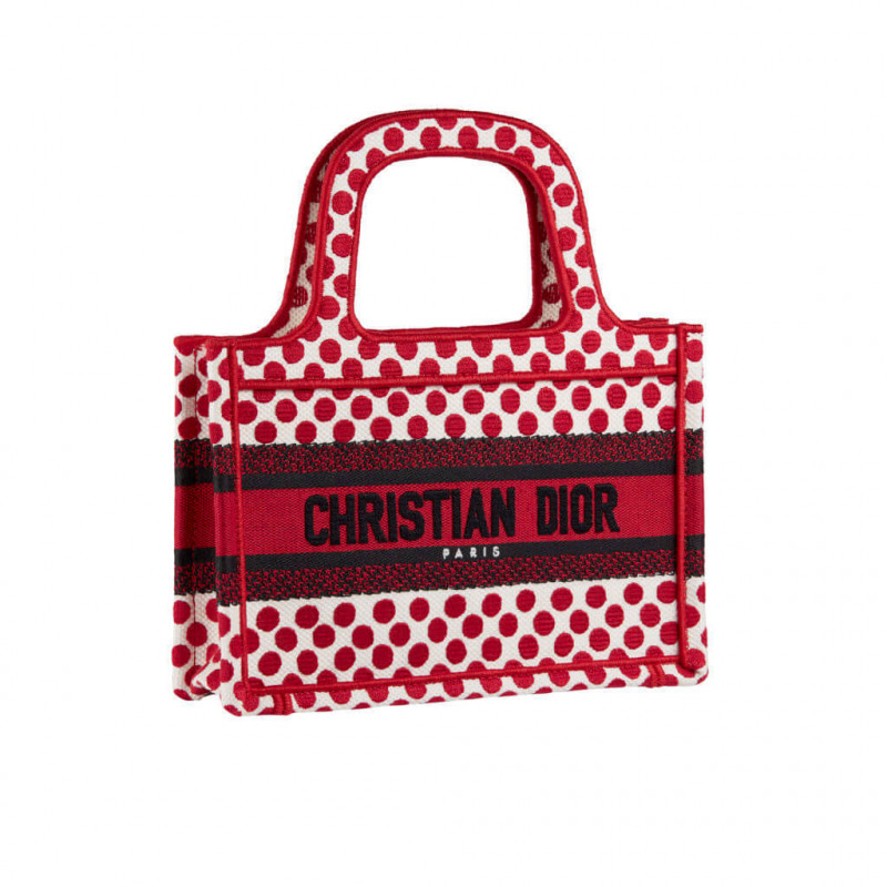 Dior Polkadot Dioramour Mini Book Tote Bag S5475