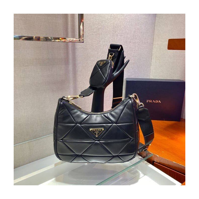 Prada Shearling Shoulder Bag 1BC151