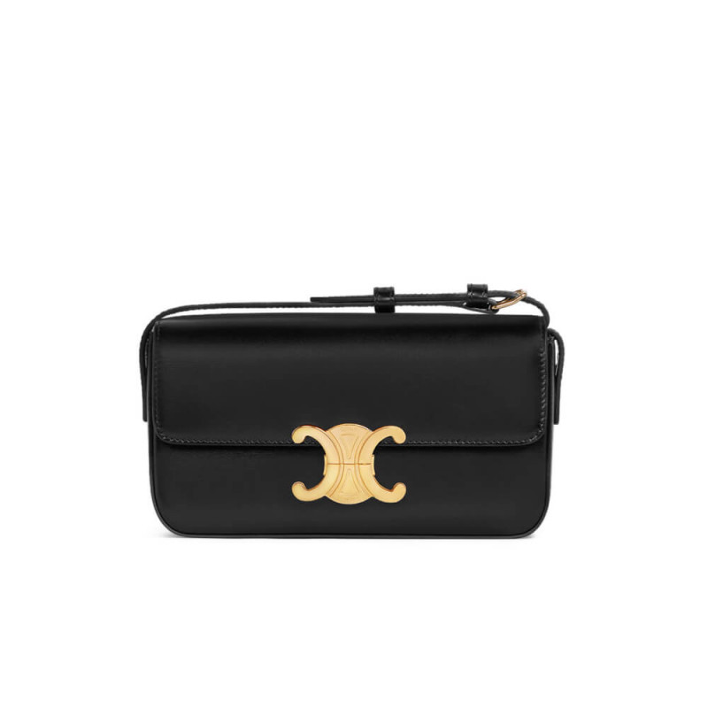 Celine Triomphe Shoulder Bag In Natural Calfskin 194143