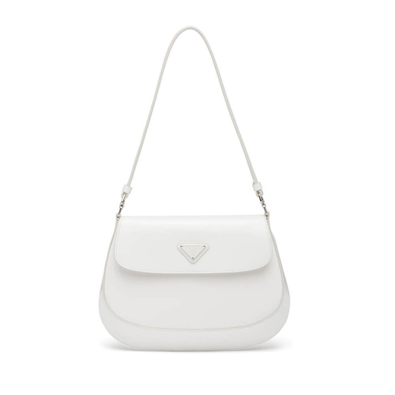 Prada Cleo Brushed Leather Shoulder Bag With Flap 1BD311