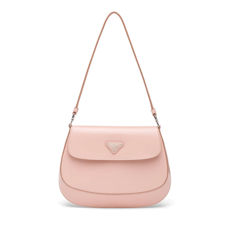 Prada Cleo Brushed Leather Shoulder Bag With Flap 1BD311