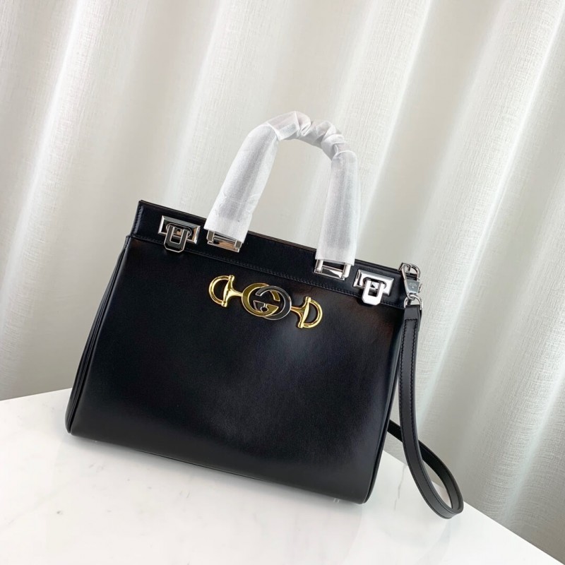 Gucci Zumi Smooth Leather Small Top Handle Bag 569712