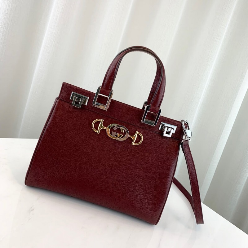 Gucci Zumi Grainy Leather Small Top Handle Bag 569712