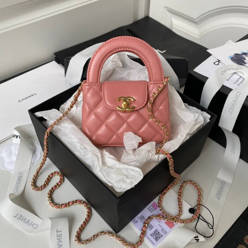 Chanel Kelly Clutch with Chain AP3435 Shiny Aged Calfskin