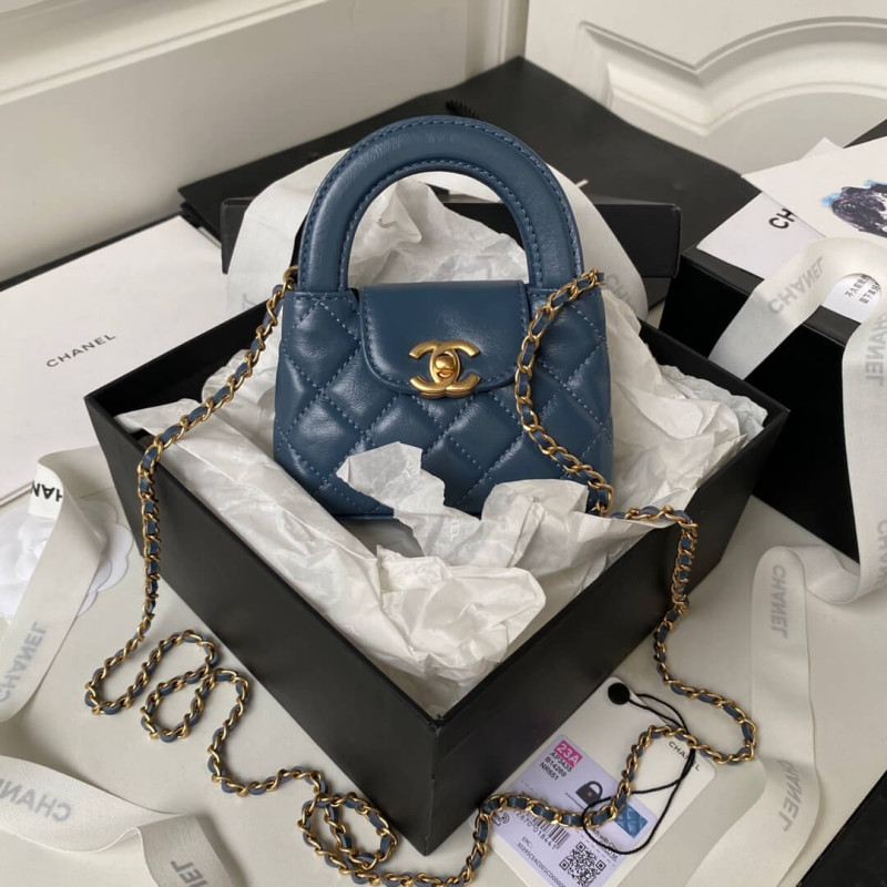 Chanel Kelly Clutch with Chain AP3435 Shiny Aged Calfskin