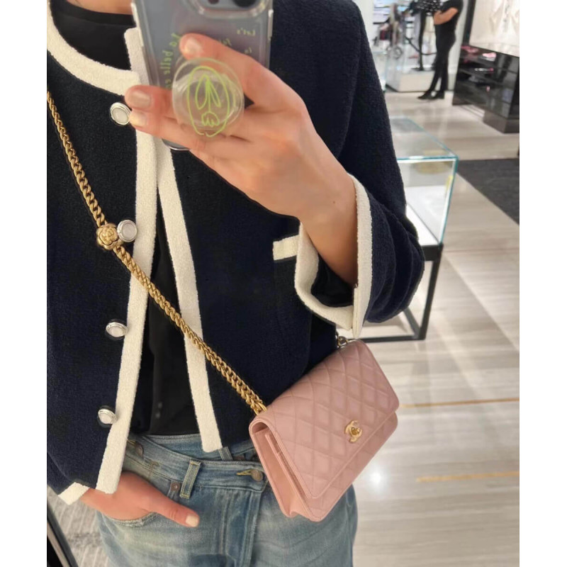 Chanel Camellia Crush Wallet On Chain Lambskin AP3297