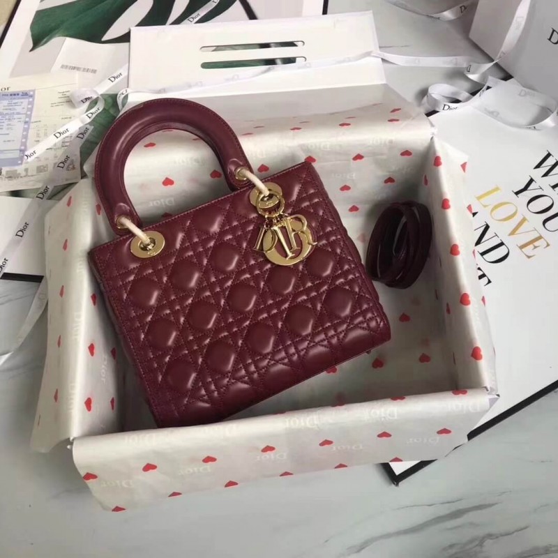 Christian Dior Lambskin Lady Dior Bag 44551