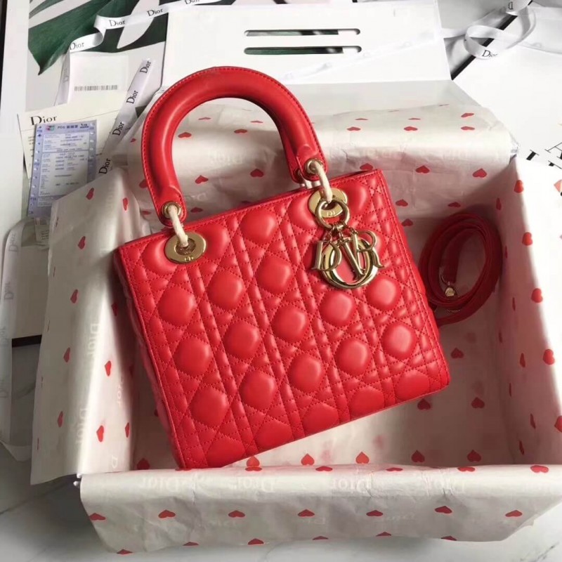Christian Dior Lambskin Lady Dior Bag 44551