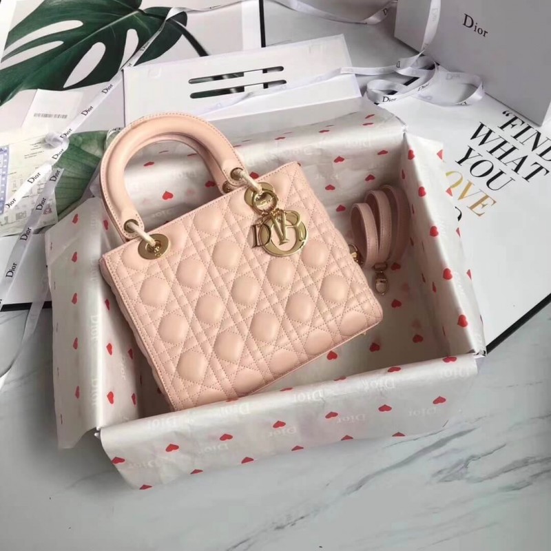 Christian Dior Lambskin Lady Dior Bag 44551