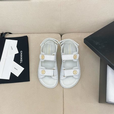 Chanel Velcro Beach Sandals