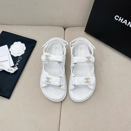 Chanel Velcro Beach Sandals