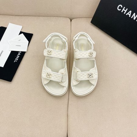 Chanel Velcro Beach Sandals