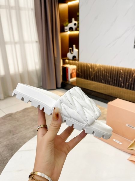 Miu Miu lambskin slippers