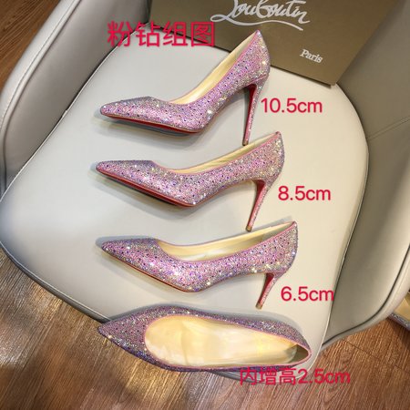 Christian Louboutine Shiny sequined red sole shoes