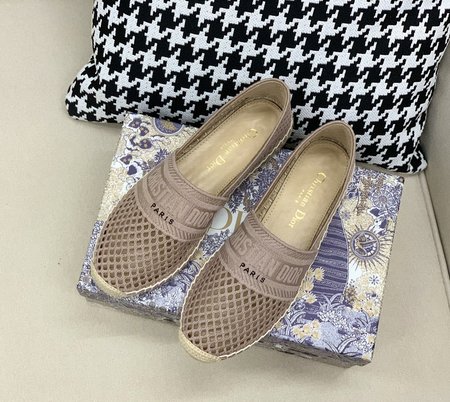 Dior Patterned jacquard embroidery cutout Espadrilles