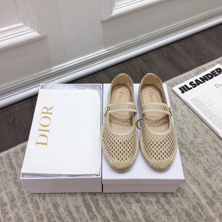 Dior Espadrilles handmade hemp rope combination wear-resistant rubber outsole