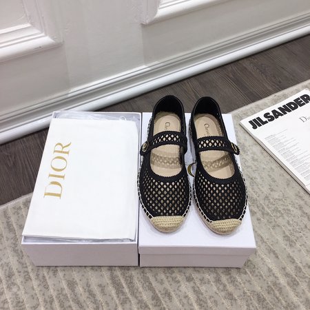 Dior Espadrilles handmade hemp rope combination wear-resistant rubber outsole