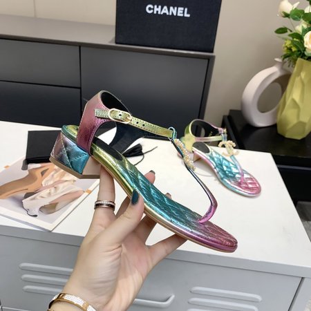 Chanel Classic Flip Flops with Symphony Pearl Buckle