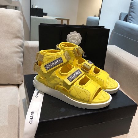 Chanel Velcro design sandals and leather shoes