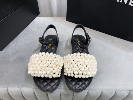 Chanel Pearl sandals are all hand-stitched