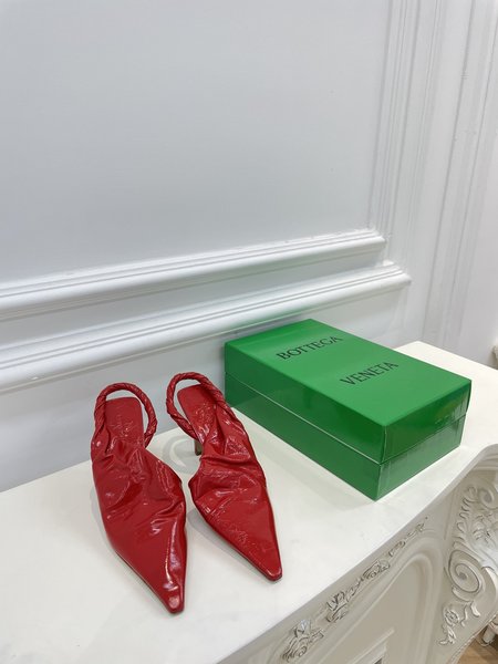 Bottega Veneta BV kelp shoes high heel red oil leather