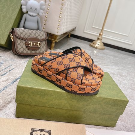 Gucci limited edition platform slippers