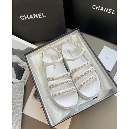 Chanel Calfskin chain sandals