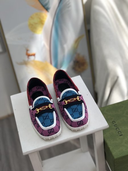 Gucci GG canvas embroidered loafers