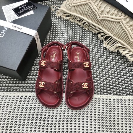 Chanel Textile Velcro Sandals