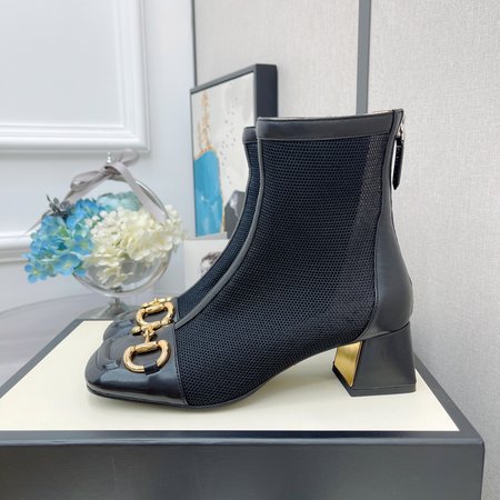 Gucci Horsebit Kitten Heels Boots