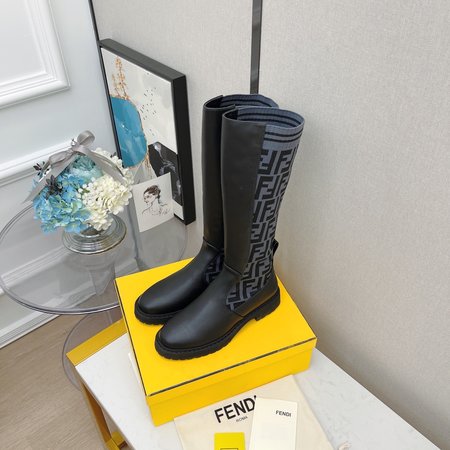 Fendi Martin boots FF socks stretch ankle boots / mid boots Rockoko