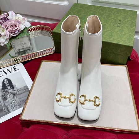 Gucci Short boots horsebit buckle sheepskin heel height 5cm