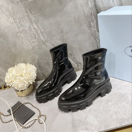 Prada Martin boots full of LOGOS
