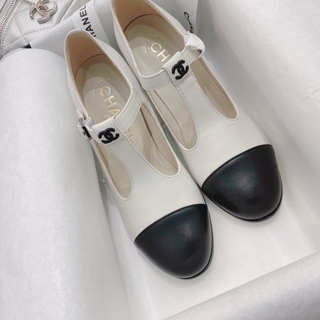 Chanel Vintage CC high heel Mary Jane shoes