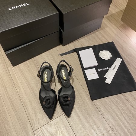 Chanel camellia sandals