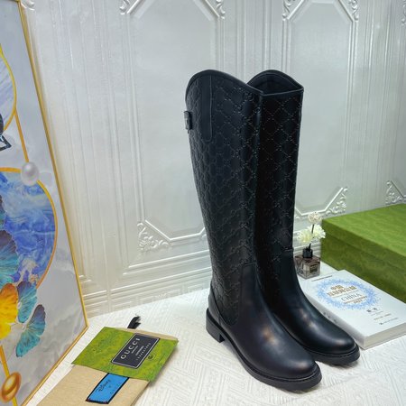 Gucci Wear-resistant outsole in nappa leather inside the boots, heel height: 4cm