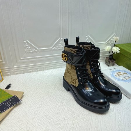 Gucci Wear-resistant outsole in nappa leather inside the boots, heel height: 4cm