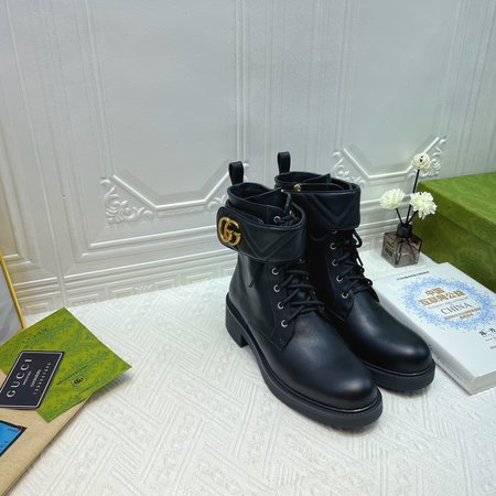Gucci Wear-resistant outsole in nappa leather inside the boots, heel height: 4cm