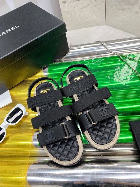 Chanel Twine Beach Sandals