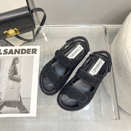 Chanel Buckle Velcro Sandals