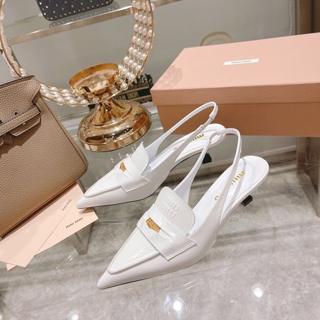 Miu Miu Vintage color matching gold coin Kitten Heels