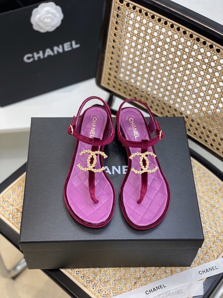 Chanel Classic strappy calfskin sandals
