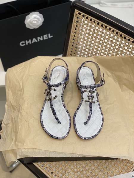 Chanel Classic strappy calfskin sandals