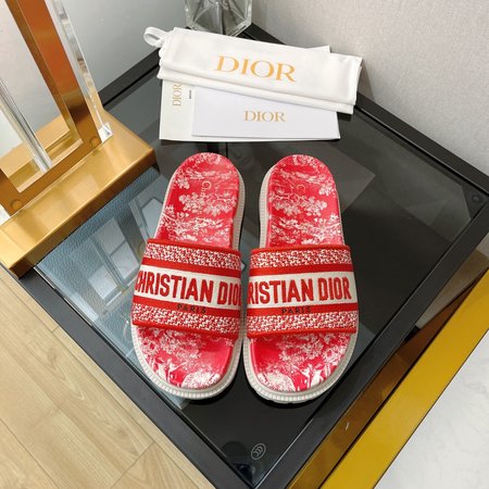 Dior Dway embroidered sandal slides
