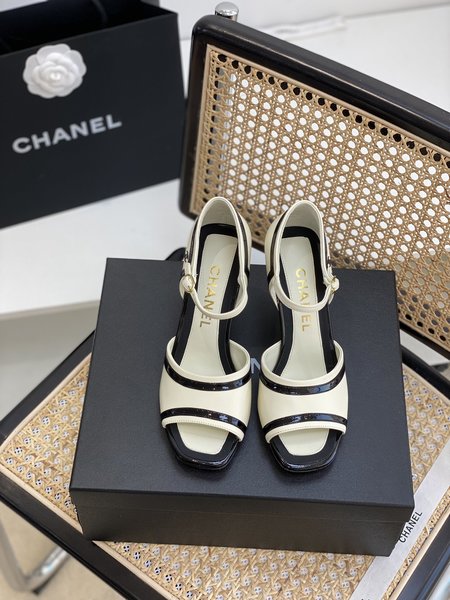 Chanel authentic grade mid heel sandals