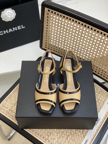 Chanel authentic grade mid heel sandals