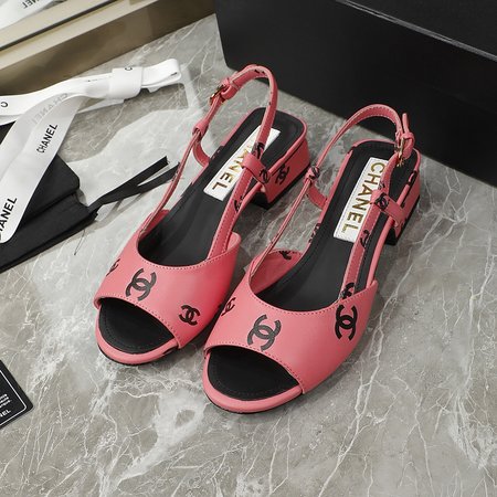 Chanel printed high heel sandals